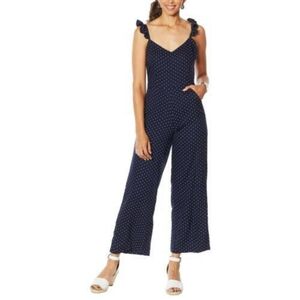 Jessica Simpson Navy Polka Dot Jumpsuit​